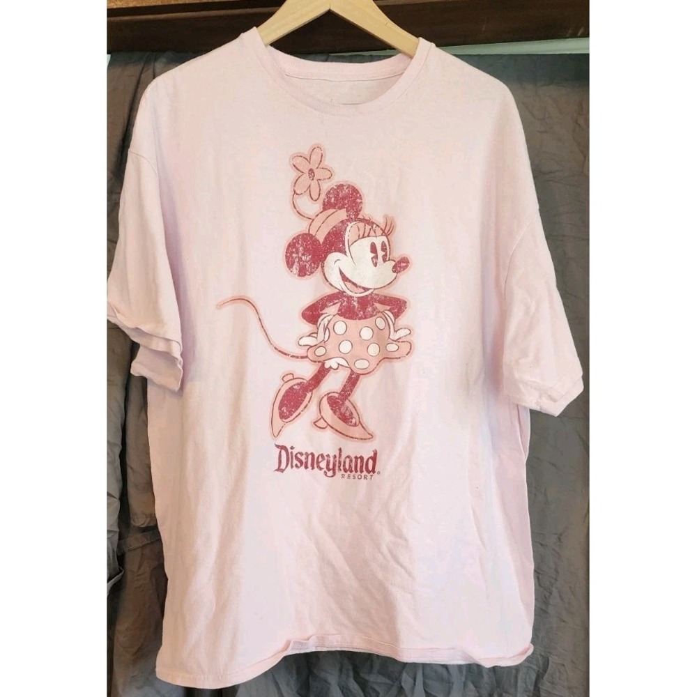 Disney Walt Disneyland Resort Pink Minnie Mouse Graphic T Shirt Women's 2X